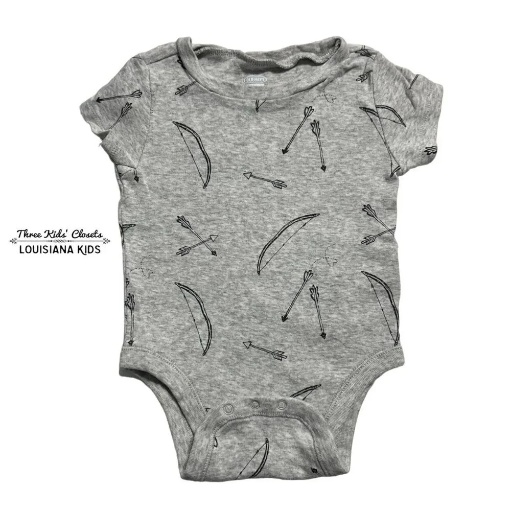 Old Navy 6-12m Bow & Arrow Bodysuit Onesie